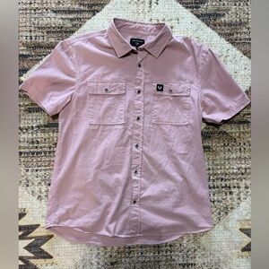True Religion Men's Pink Triple Needle Short Sleeve Shirt Large